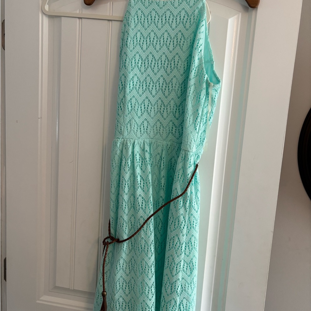 Mint Lace Sleeveless Dress - Unbranded